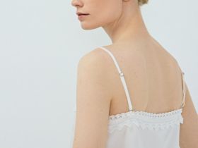 Топ с кружевом, Белый