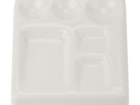 Палитра фарфоровая "Белые ночи" 7,5х 8,5х1,4 см, 6 ячеек