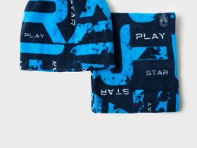 Комплект трикотажный для мальчиков: шапка, снуд