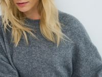 Платье-свитер с содержанием шерсти, Серый