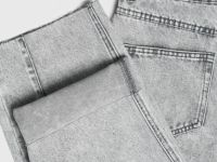 Джинсы объёмного кроя для девочек, Серый
