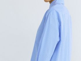 Рубашка в клетку виши, Голубой