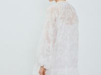 Мини-платье А-силуэта из лиоцелла с вышивкой, Белый