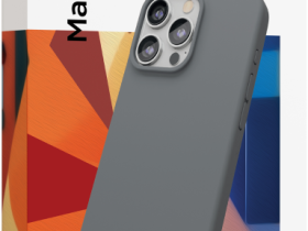 Клип-кейс VLP Aster Case с MagSafe для Apple iPhone 15 Pro Max серый