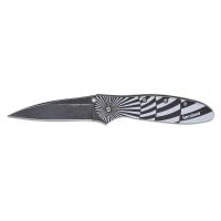 Полуавтоматический складной нож Kershaw Leek Black-White Swirl, сталь Sandvik 14C28N, рукоять алюминий, черно-белый