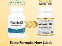 Lake Avenue Nutrition, Витамин K2 (в виде менахинона-7), 50 мкг, 120 растительных капсул