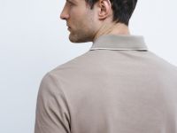 Поло из мягкого пике, Бежевый