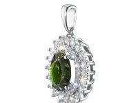Подвеска из белого золота с хромдиопсидом э4754пд08220453