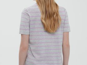 Джемпер в полоску с коротким рукавом