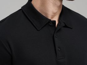 Поло прямого кроя из хлопкового трикотажа интерлок