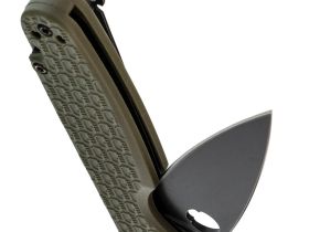 Складной нож Daggerr Piranha olive BW DL, сталь 8Cr14MoV, рукоять FRN