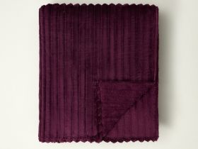 Плед Soft strip, слива