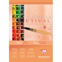 Блокнот для акварели, склейка Clairefontaine "Etival" 21х29,7 см 10 л 300 г холодного прессования
