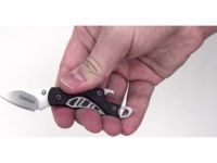 Складной нож Kershaw Cinder Keychain 1025X, сталь 3Cr13, карманный мини-нож, рукоять GFN термопластик, чёрный