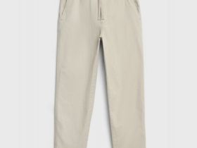 Брюки из твила на кулиске, Бежевый