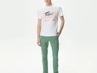 Мужская приталенная Футболка Lacoste приталенного кроя с круглым вырезом