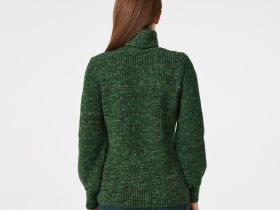 Женский шерстяной свитер Lacoste с высоким воротом