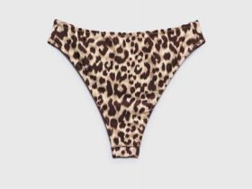 Плавки-бразилиана с леопардовым принтом, Коричневый