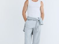 Базовая майка в рубчик, Белый