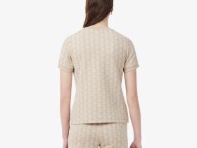 Женская хлопковая футболка Lacoste