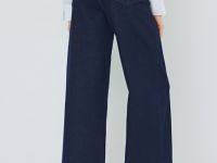 Широкие джинсы со стрелками, Синий