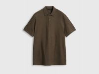 Поло с растительным принтом, Серый