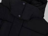 Удлиненный пуховик с натуральным пухом