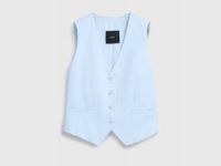 Жилет на пуговицах, Голубой