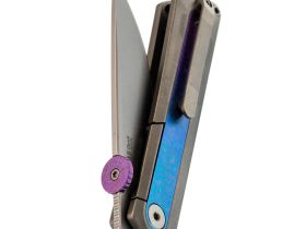 Складной нож Kizer Quoll, сталь S45VN, рукоять Titanium&Crystallized Titanium