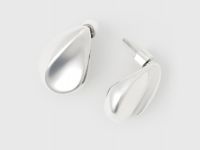 Серьги с эффектом мятого металла, Серебряный