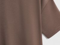 Футболка оверсайз с разрезами, Коричневый