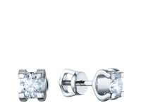 Пусеты из белого золота с бриллиантами э4701пс06200855