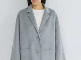 Лёгкое пальто с шерстью, Серый