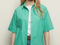 Блузка из конопляной ткани и хлопка