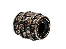 Бусина для темляка Бочка, бронза