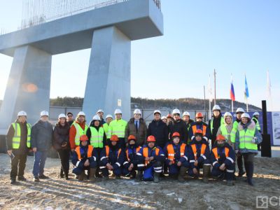 В Якутии завершили строительство первого элемента Ленского моста