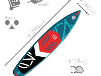 Надувная доска для SUP-бординга ZAP FAMILY 13 FUSION