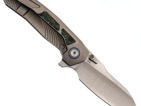 Складной нож Remette Kestrel, сталь S35VN, рукоять алюминий, серый/зеленый