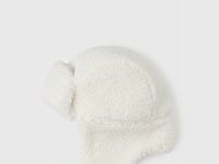 Шапка-ушанка из шерпы для девочек, Белый