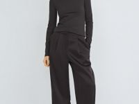 Лонгслив с асимметричным вырезом, Коричневый