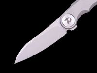 Складной нож Dr.Tech D9618G, сталь M390, рукоять титан, серый