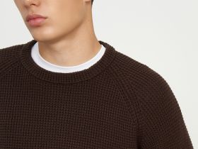 Джемпер с рукавом реглан и округлой горловиной