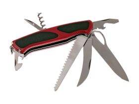 Нож перочинный Victorinox RangerGrip 57 Hunter, сталь X55CrMo14, рукоять полиамид, красно-чёрный