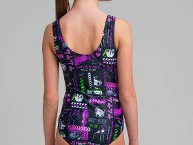 Комплект для девочек: купальник трикотажный, шорты купальные текстильные