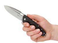 Нож складной Caracal Flipper, Designed by Boris Manasherov, Boker Plus 01BO771, сталь D2 Stonewashed Plain, рукоять стеклотекстолит G10