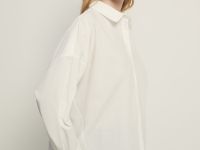 Рубашка из хлопка свободного силуэта