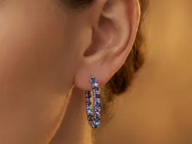 Серьги из серебра с изумрудами э0677сг07250371