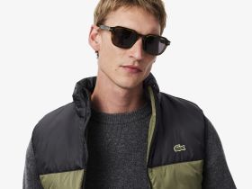 Мужская водостойкая стёганая куртка Lacoste