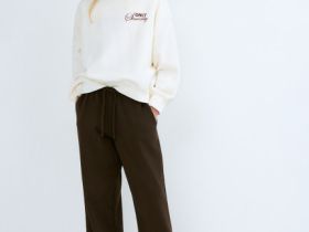 Свитшот с принтом для девочек, Бежевый