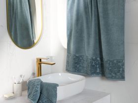 Полотенце махровое Licia, серо-голубое